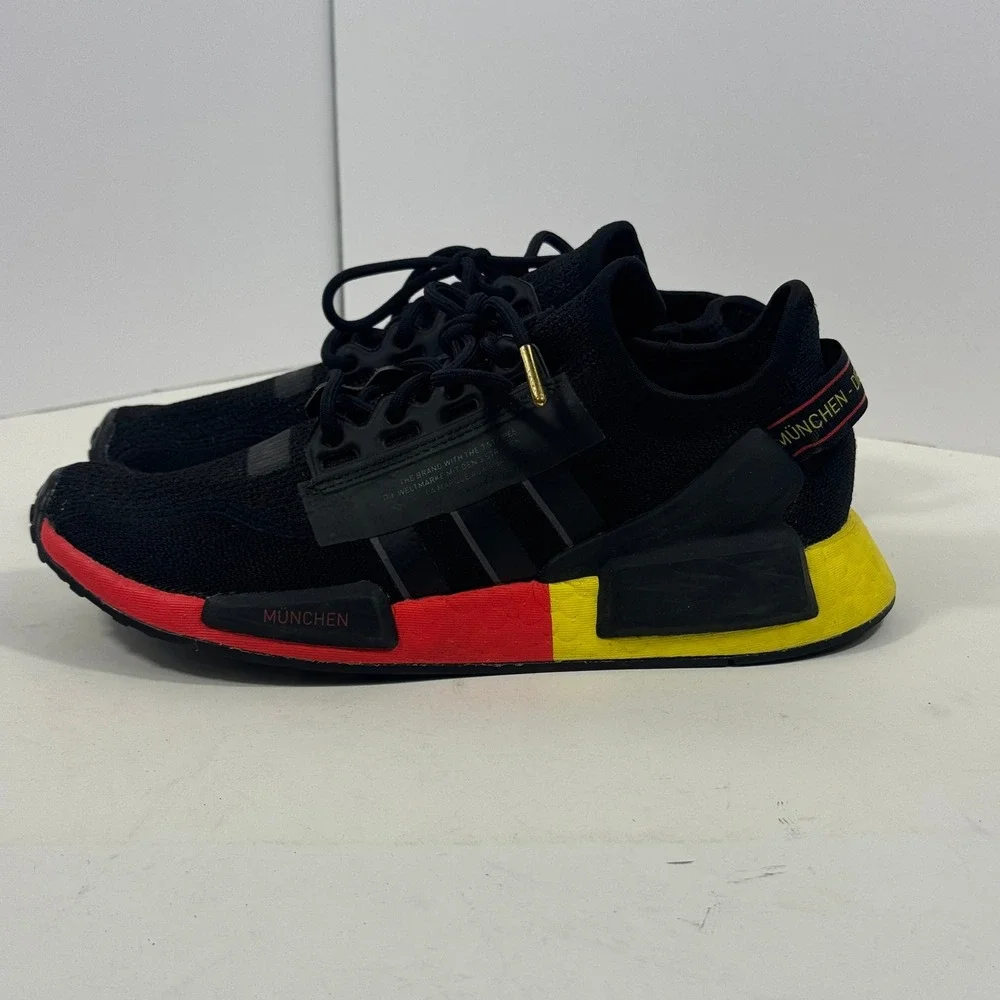 Adidas NMD R1 Munich Black Red Yellow Boost‎ Sneakers Men's Size 6.5